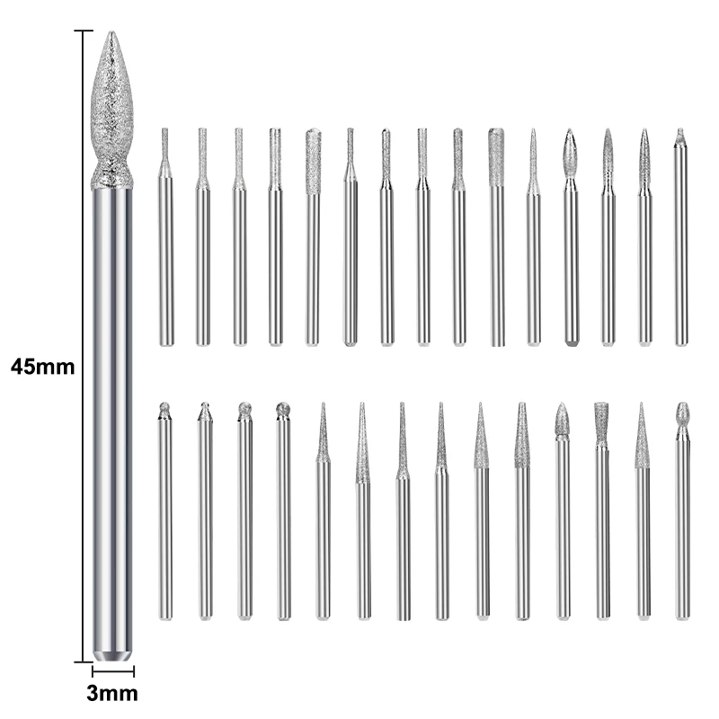 

Набор алмазных шлифовальных кругов XCAN 20/30 шт. 3 мм
