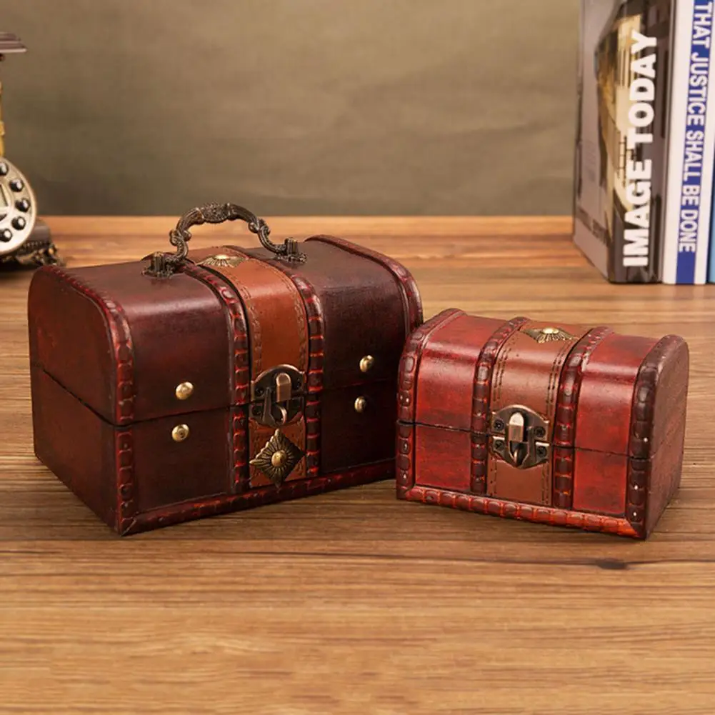 

Hardware Beautiful Strong Storage Container Wood Jewelry Case Sturdy for Necklace