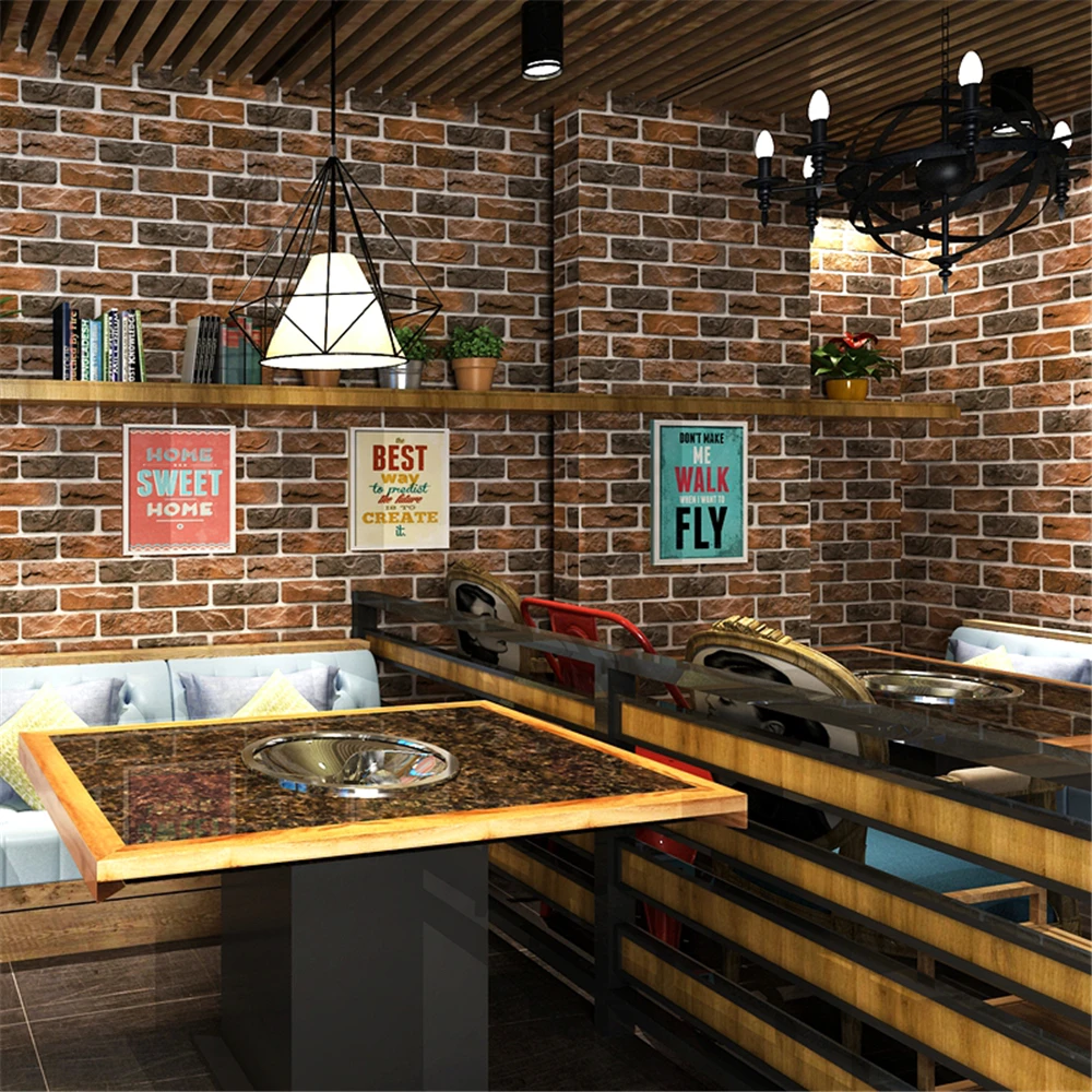 Beibehang кирпичная настенная бумага для стен 3 d рустикальная текстура кирпича