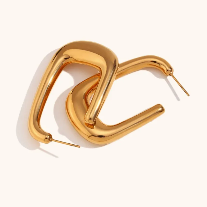 Женские винтажные трапециевидные серьги-гвоздики ANENJERY из нержавеющей стали 316L