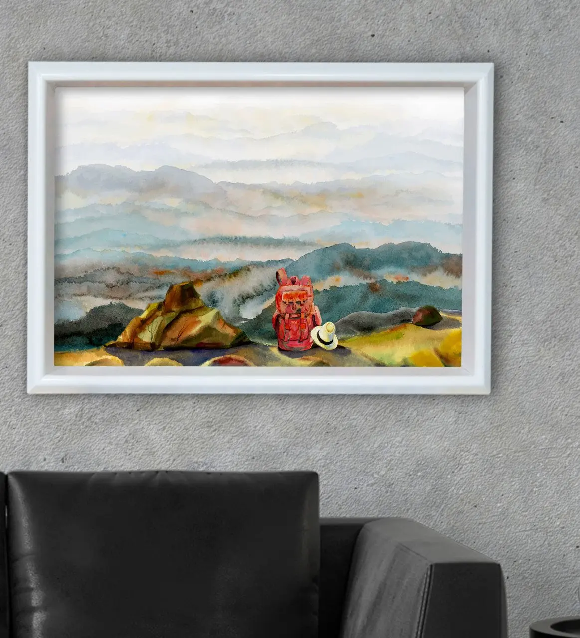 

BK Gift Human and Landscape Design Custom Wood Framed Table 46x66cm-1