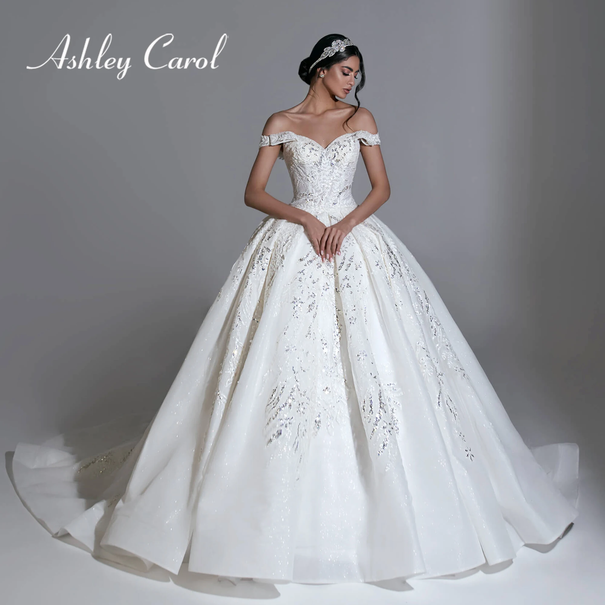 

Ashley Carol Ball Gown Wedding Dresses For Women 2024 Sweetheart Stunning Appliques Sequined Wedding Gown Chic Vestidos De Novia