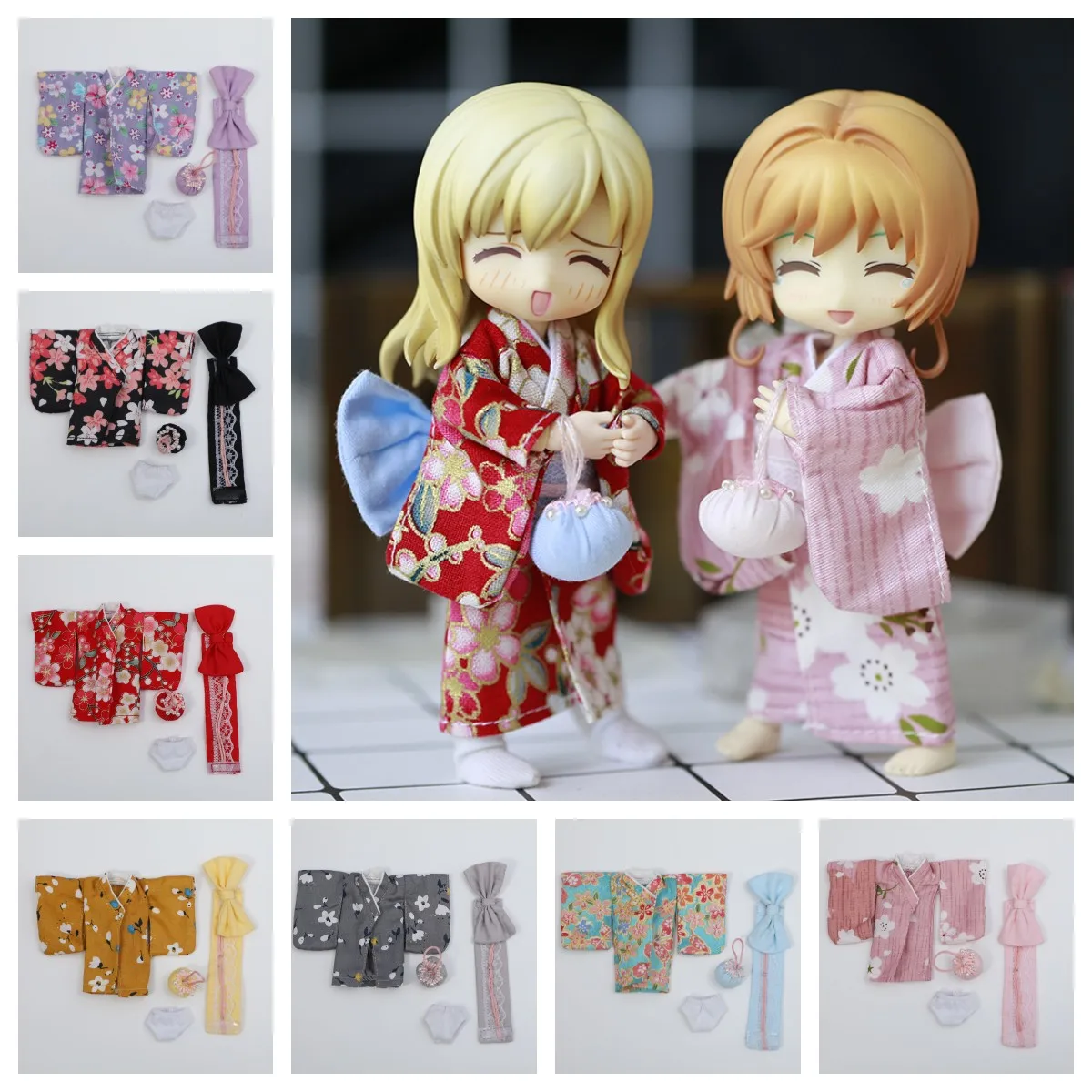 

Ob11 Doll Accessories Kimono Bathrobe Suit GSC Plain Body9 Molly Obitsu11 1/12 Points Bjd Doll Clothes