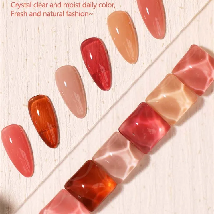 

Ice Permeating Gel Nail Polish 24colors Jelly Solid Nude Color Nail Art Gel Phototherapy Glue Soak Off UV Semi Permanent Varnish
