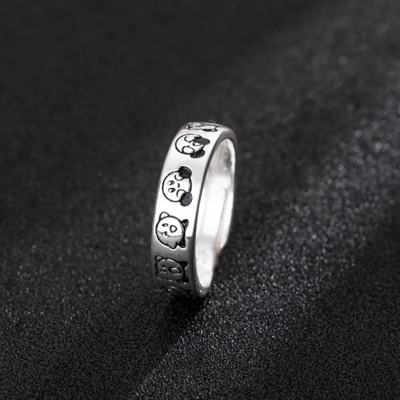 Кольца Kirby для девочек Аниме фигурки рисунок Кирби серебряное кольцо милая