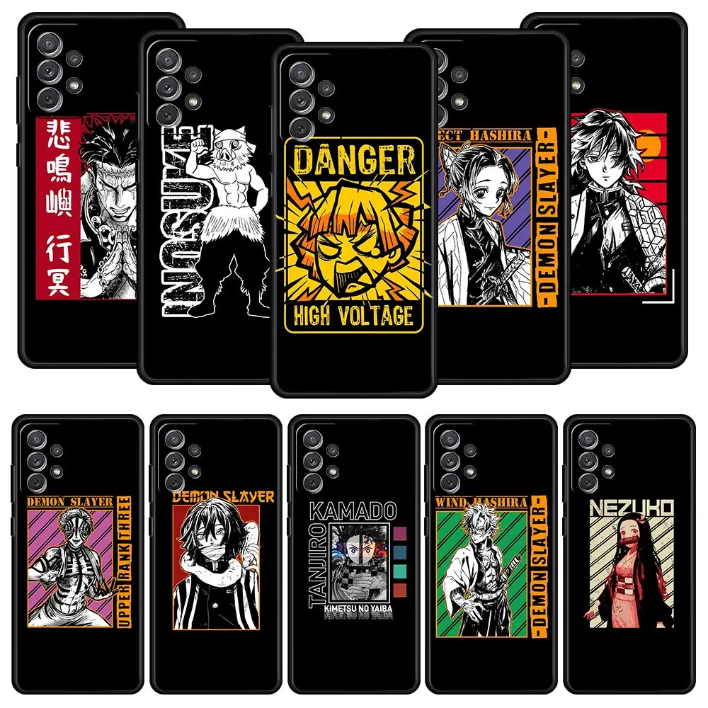 

Demon Slayer Anime Phone Case For Samsung Galaxy A51 A71 A41 A31 A21S A11 A01 A03S A12 A32 A52 A22 A13 A23 A33 A53 A73 5G Cover