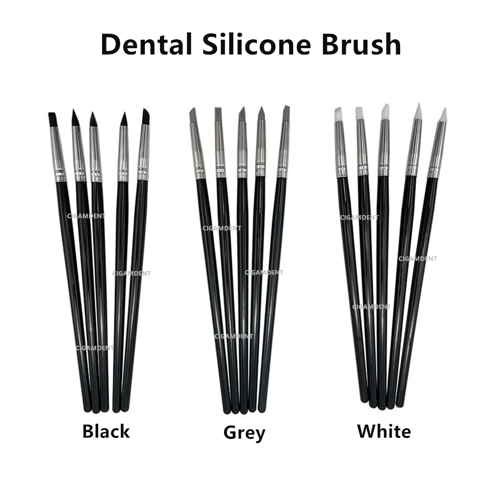 

10Sets Dental Instruments Composite Resin Adhesive Cement Brush Silicone Brush Porcelain Brush Pen Tooth Shaping Tools