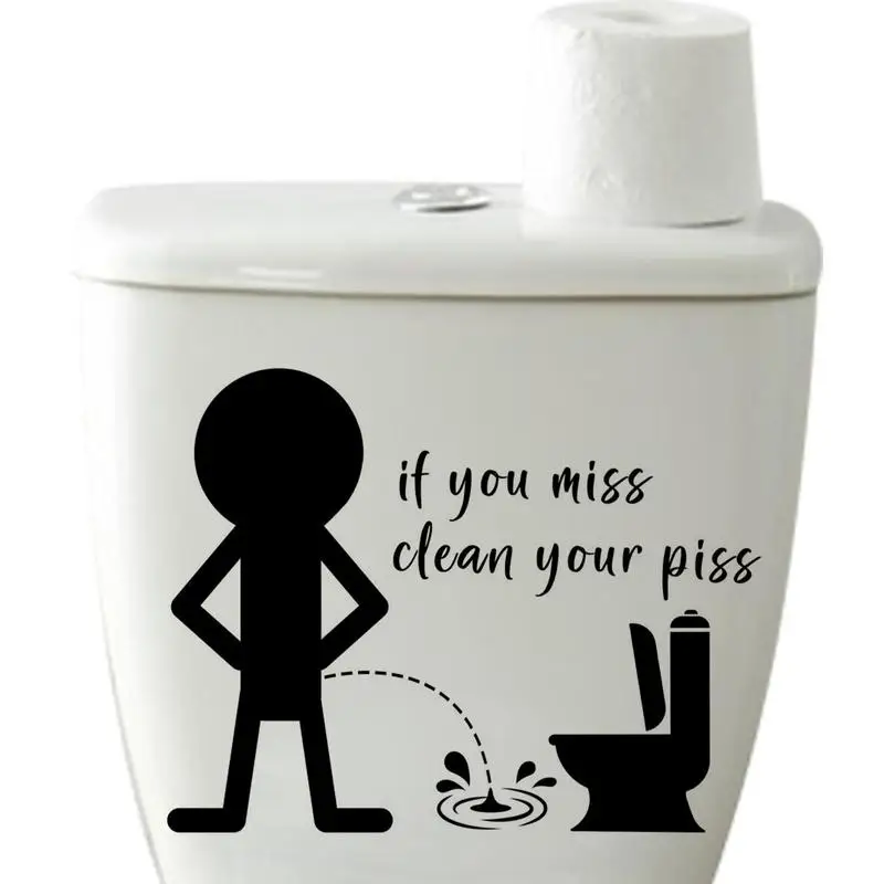 

Funny Toilet Seat Decal Child Urination Sticker Decors Self Adhesive Removable Stickers For Toilet Seat Tile Glass