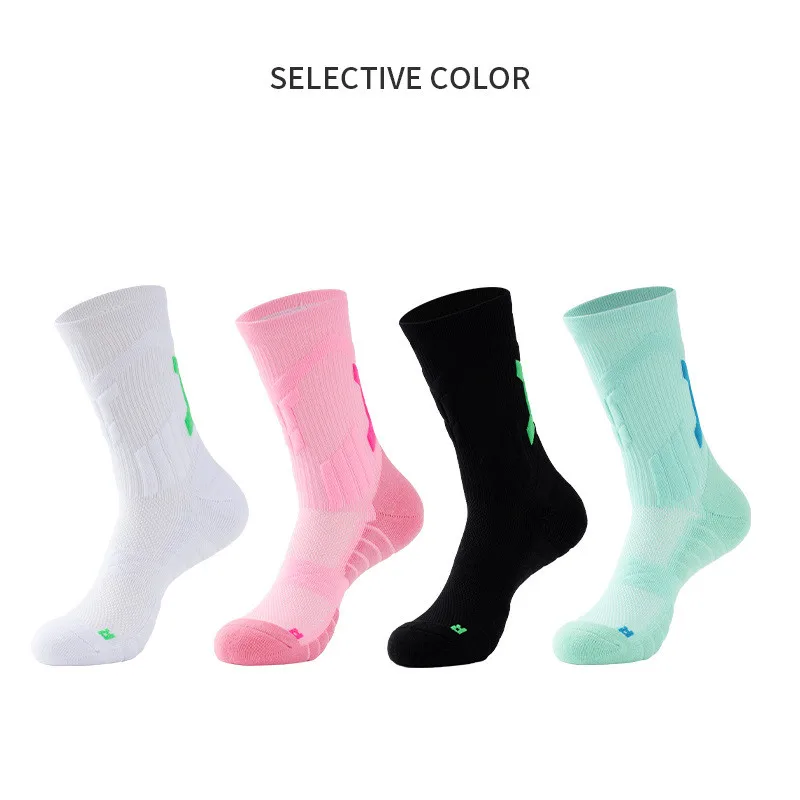 3Pair Professional Super Star Basketball Socks Elite Thick Sports Socks Non-slip Durable Skateboard Towel Bottom Socks Stocking