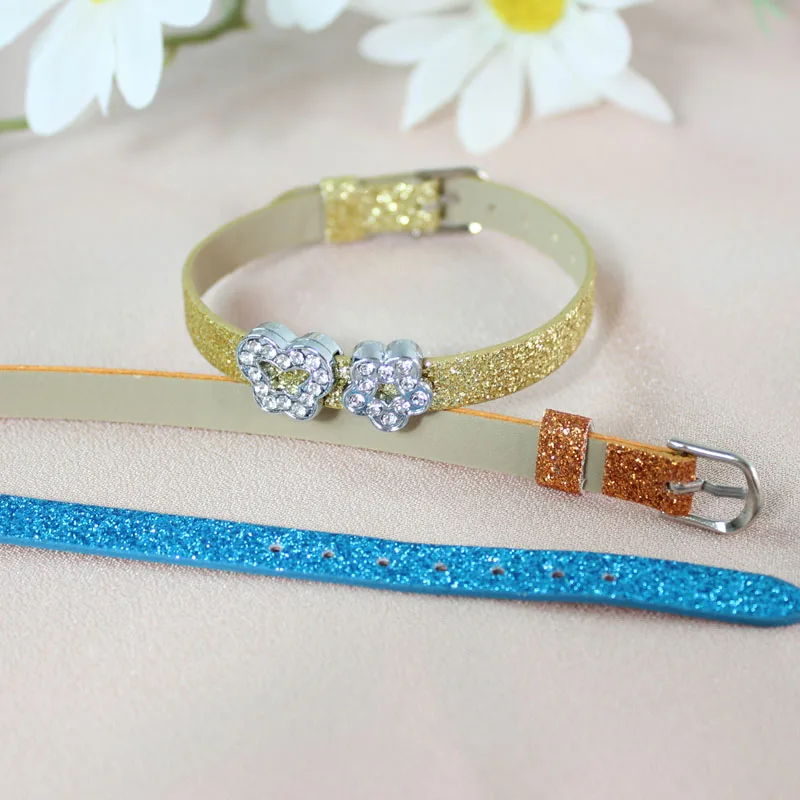 10 шт./лот 8 мм браслет из искусственной кожи для подвесок с буквами Изготовление