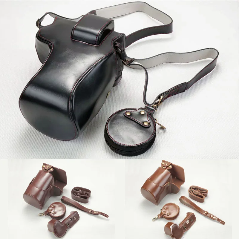 

HQ Leather Camera Hard case Bag Grip strap for Canon Eos R EOSR 24-105mm Lens