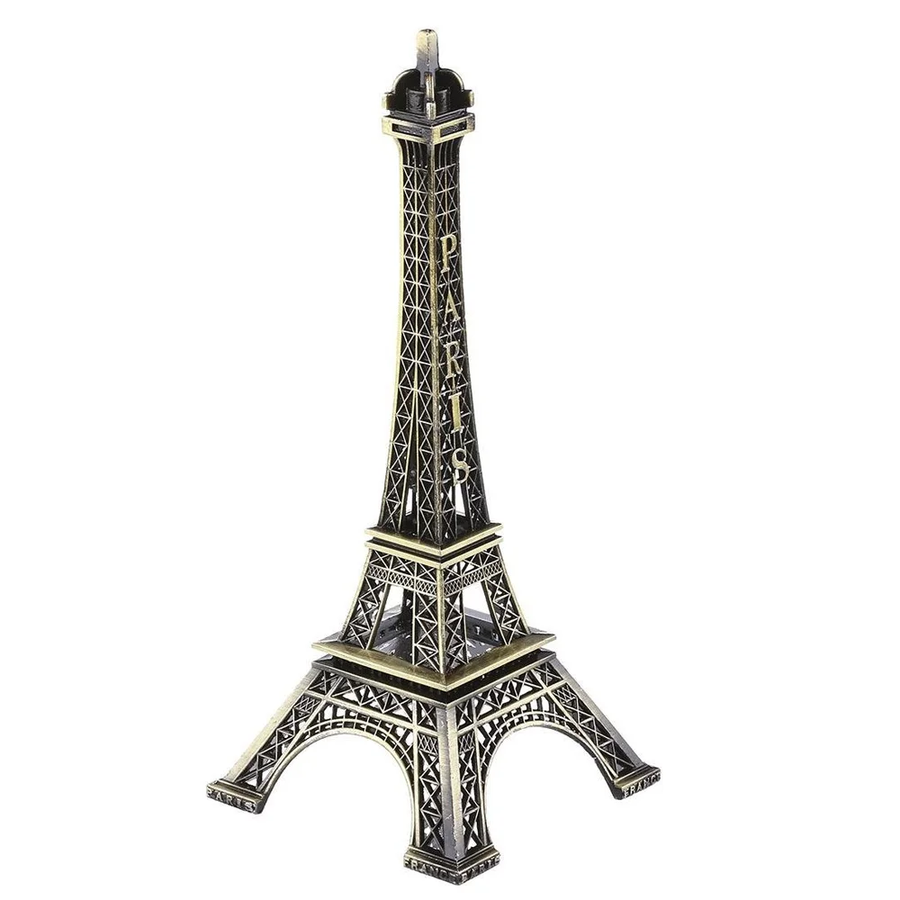 

38CM High 3D Metal French Paris Souvenir Craft Eiffel Tower Crafts Statue Model Ornament Home Desk Figurine Decoration Bronze