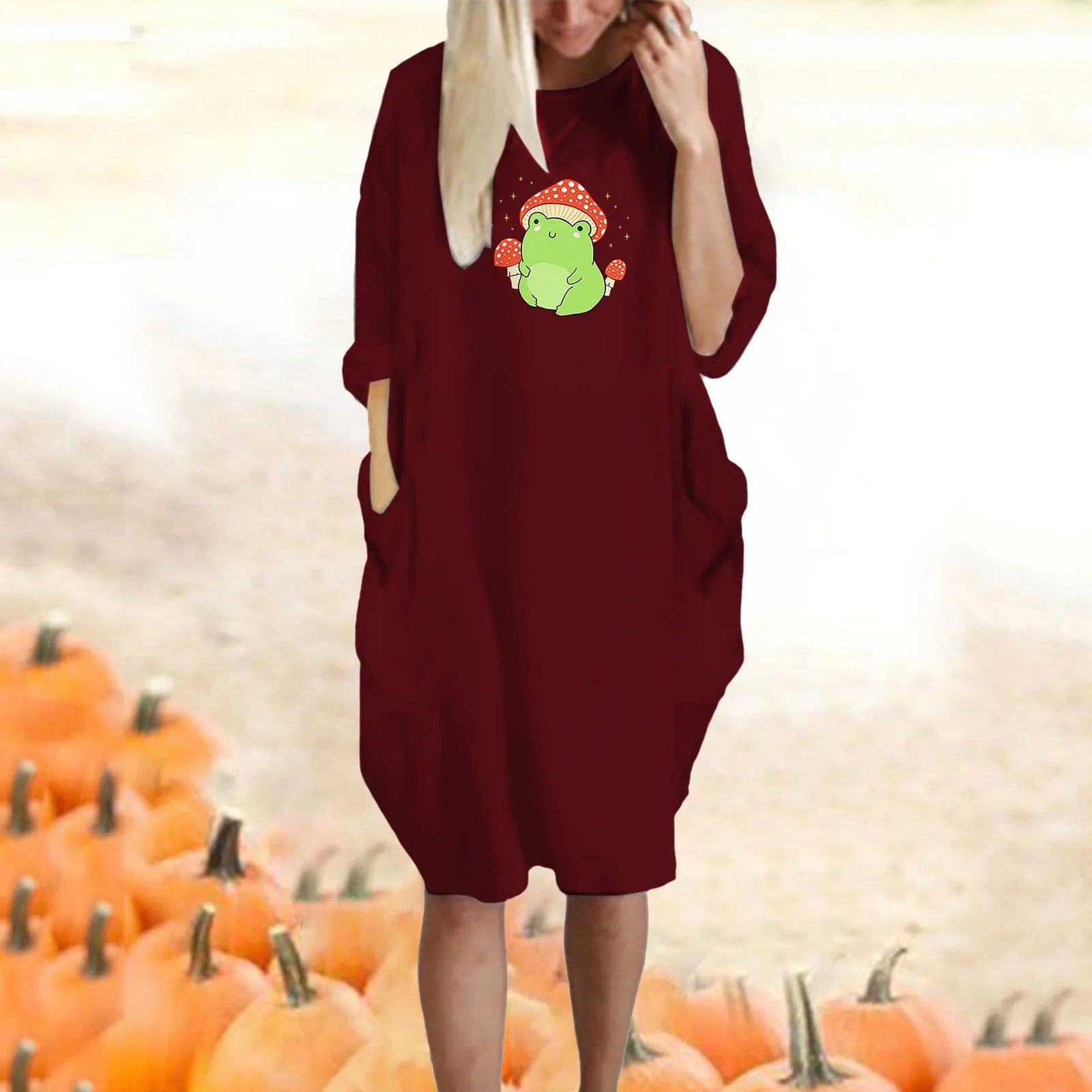 

Женское Свободное платье, Забавное платье с графическим принтом и юбкой-лодочкой, женское платье, повседневное пляжное платье для женщин