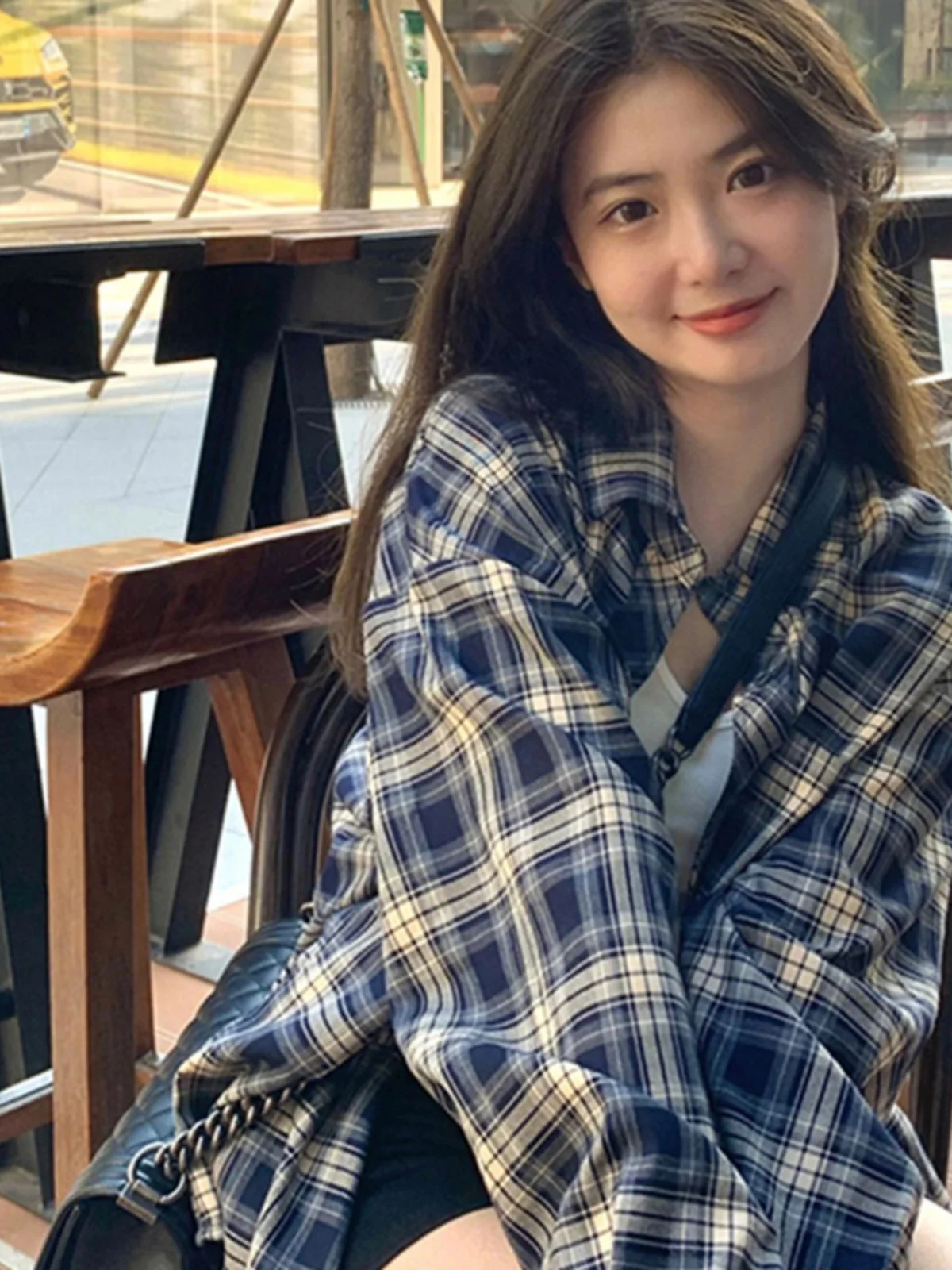 45 маленьких 50 см Power Wear клетчатые рубашки Верхняя одежда Ретро Американская