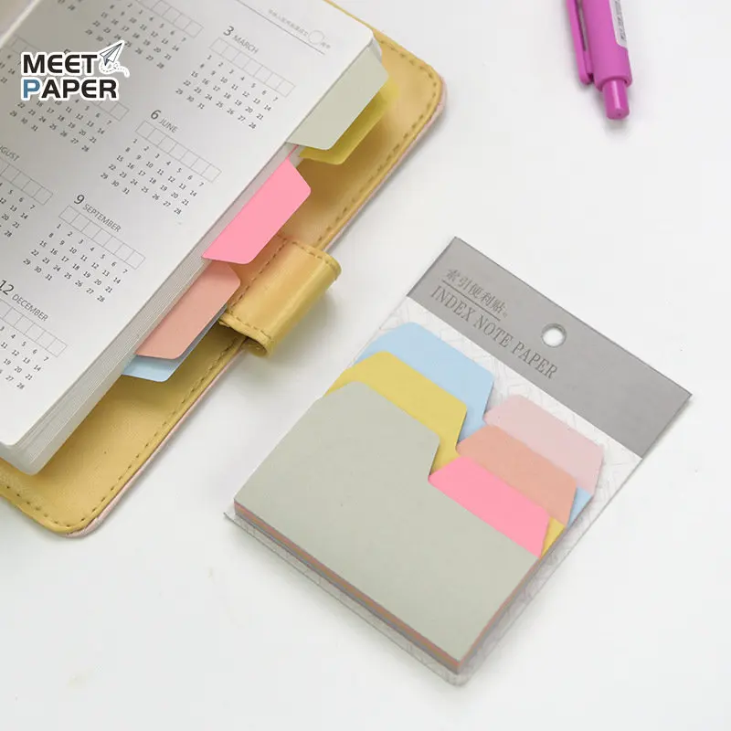 

90pcs Morandi Memo Pad Ledger Index Tab Sticky Note for Page Marker Planner Self-stick Note Office School Stationery Supplies