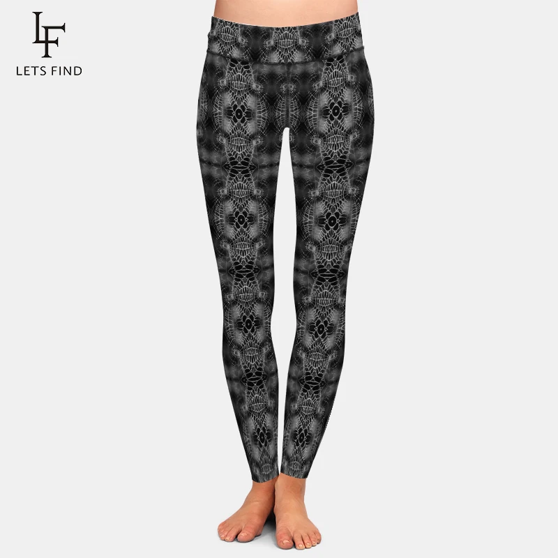 

LETSFIND Spring New Arrival Sexy Women High Waist Legging Fashion Spider Web Print Fitness Slim Elastic Leggings