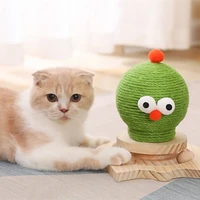 pet sword sword hemp ball turntable solid wood cat grabbing cat toy toy grinding the teasing cat itching 2022 new model