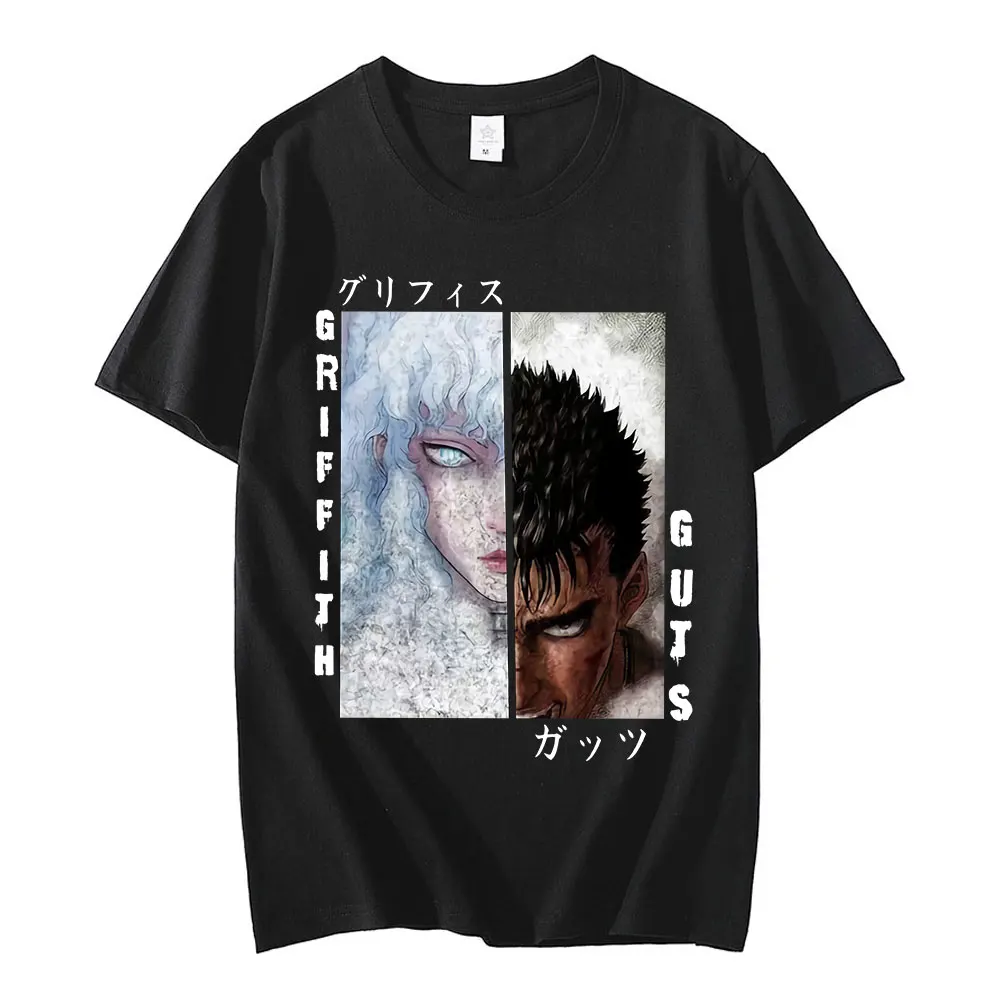 

Anime Berserk Guts Griffith Print T Shirt Funny Manga T-Shirt Clothes Hip Hop Tees Summer Men Women Harajuku Oversized T-Shirts