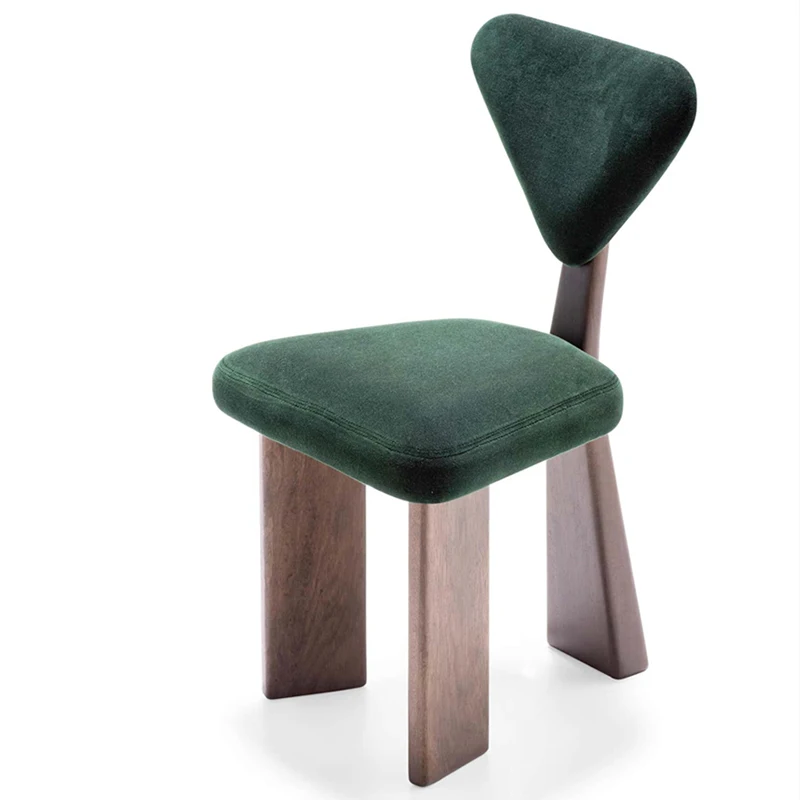 

Upholstered Luxuryer Dining Chairs Wood Modern Unique Legs Dining Chairs Velvet Pedicure Chaises Salle Manger Cafe Furniture