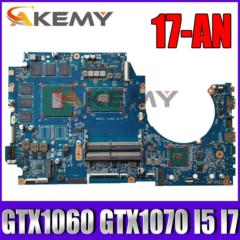 

G3BB DAG3BBMBCG0 Motherboard For HP 17-AN Laptop motherboard mainboard I5-7300HQ I7-7700HQ I7-8750H CPU GTX1060 GTX1070 GPU