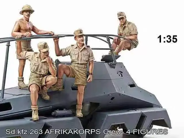 1/35 модельный комплект из смолы для отдыха в африканской армии (4 человек)