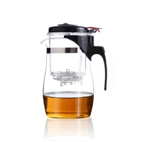 2021 hot sale heat resistant glass teapot chinese tea set puer kettle coffee glass maker convenient office tea pot with filter