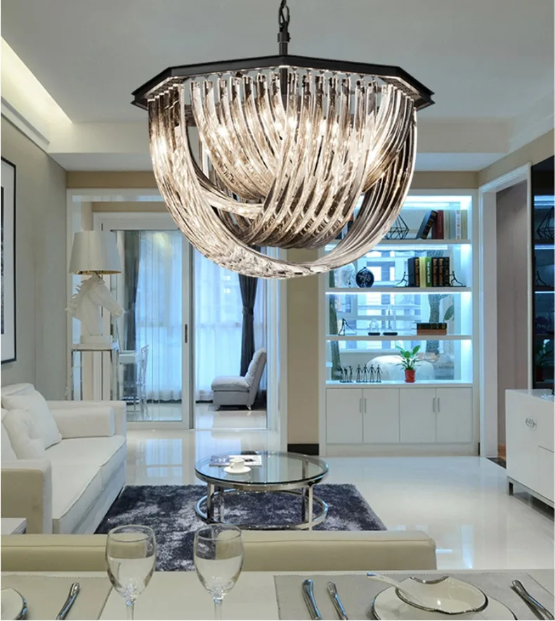 

American Black Metal E14 Led Pendant Lights Retro Loft Adjustable Chain Hanging Lamp Living Room Lustre Lamparas Fixtures