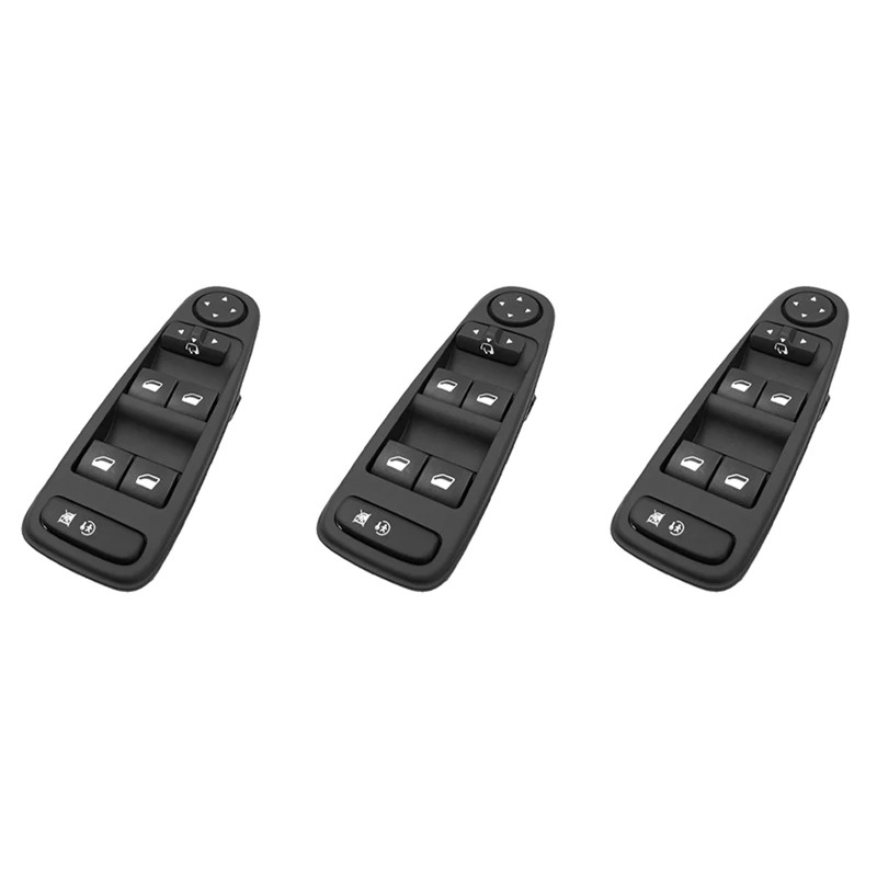 

3X Window Switch For Citroen C4 4 Picasso 2008-2013 For Peugeot Regulator Electric Folding 6554.YH 6554 YH 96639383ZD