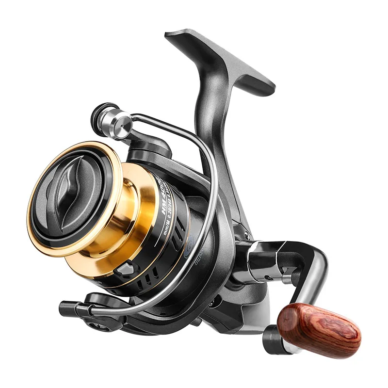 

Fishing Reel HM1000-7000 Max Drag 8kg 5.2:1 Spare Metal/Wood/EVA Spool Ball Grip Spinning Reel Saltwater Freshwater Reel Fishing