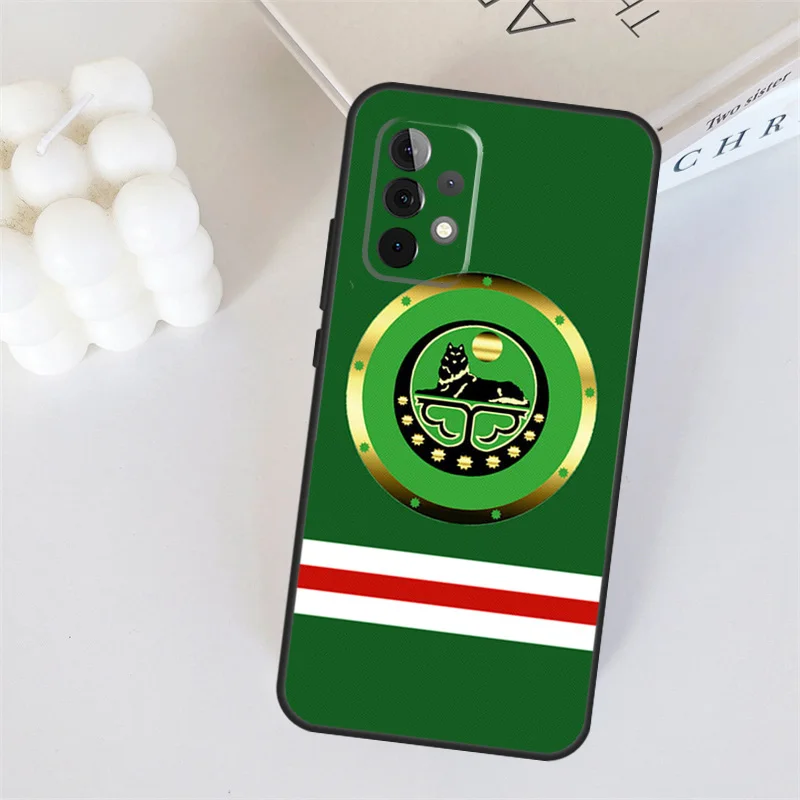 Чеченский чехол с флагом Чечня для Samsung Galaxy A22 A32 A52 A54 A14 A16 A26 A36 A56 A55 A35 A05 A06 A15 A53 A33 A13
