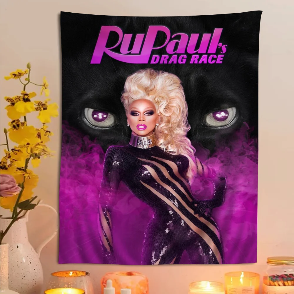 R-RuPaul Hippie Wall Hanging Tapestries For Living Room Home Dorm Decor Kawaii