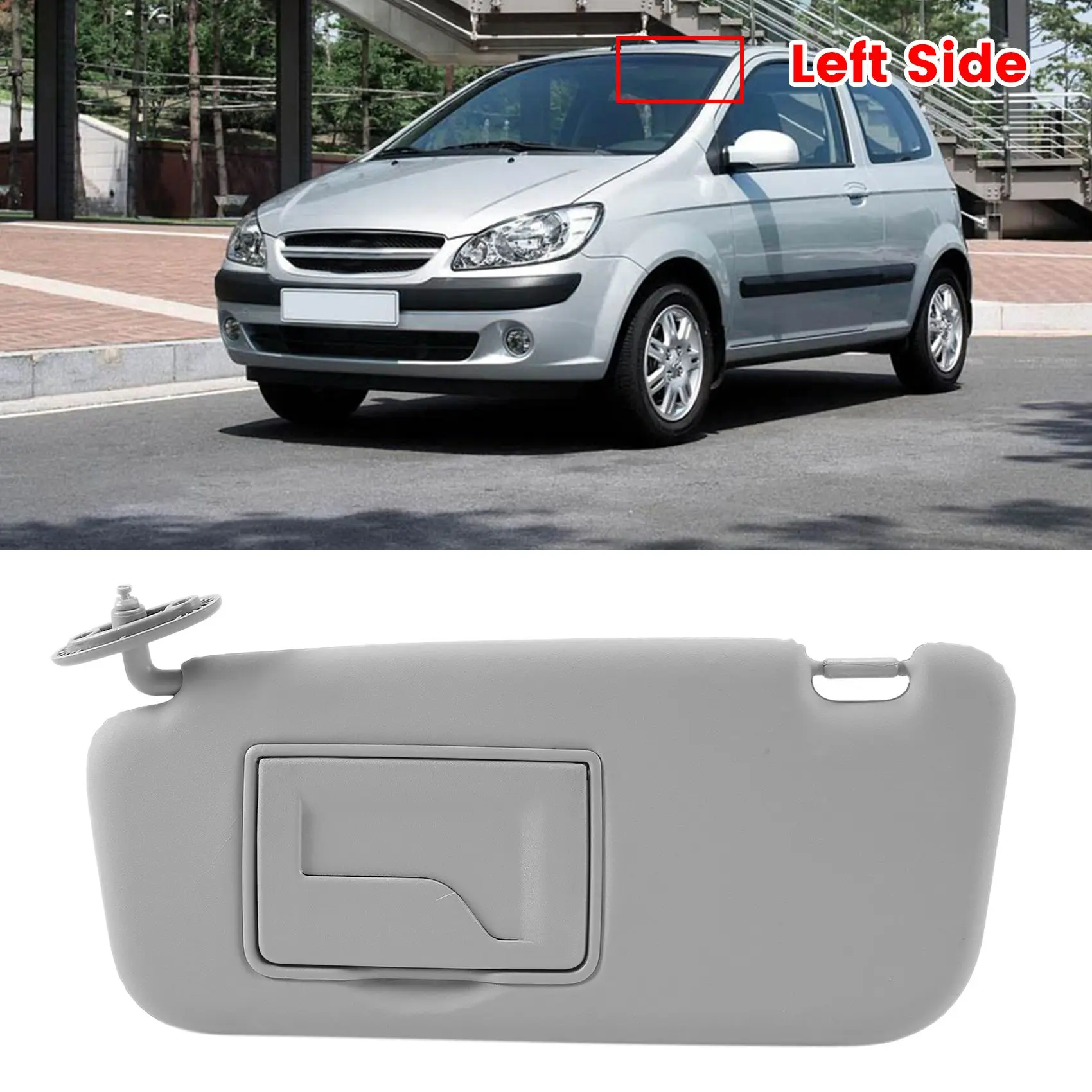 

Автомобильный солнцезащитный козырек для HYUNDAI GETZ CLICK 2002-2012, автомобильный левый передний солнцезащитный козырек, солнцезащитный козырек с зеркалом 852101C200QS