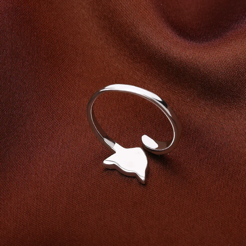 Женское кольцо из серебра 100% пробы с регулируемым размером |