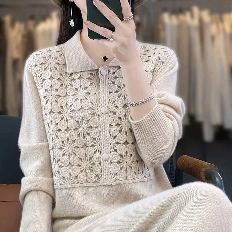 Женское платье-поло из 100% шерсти 4 цвета