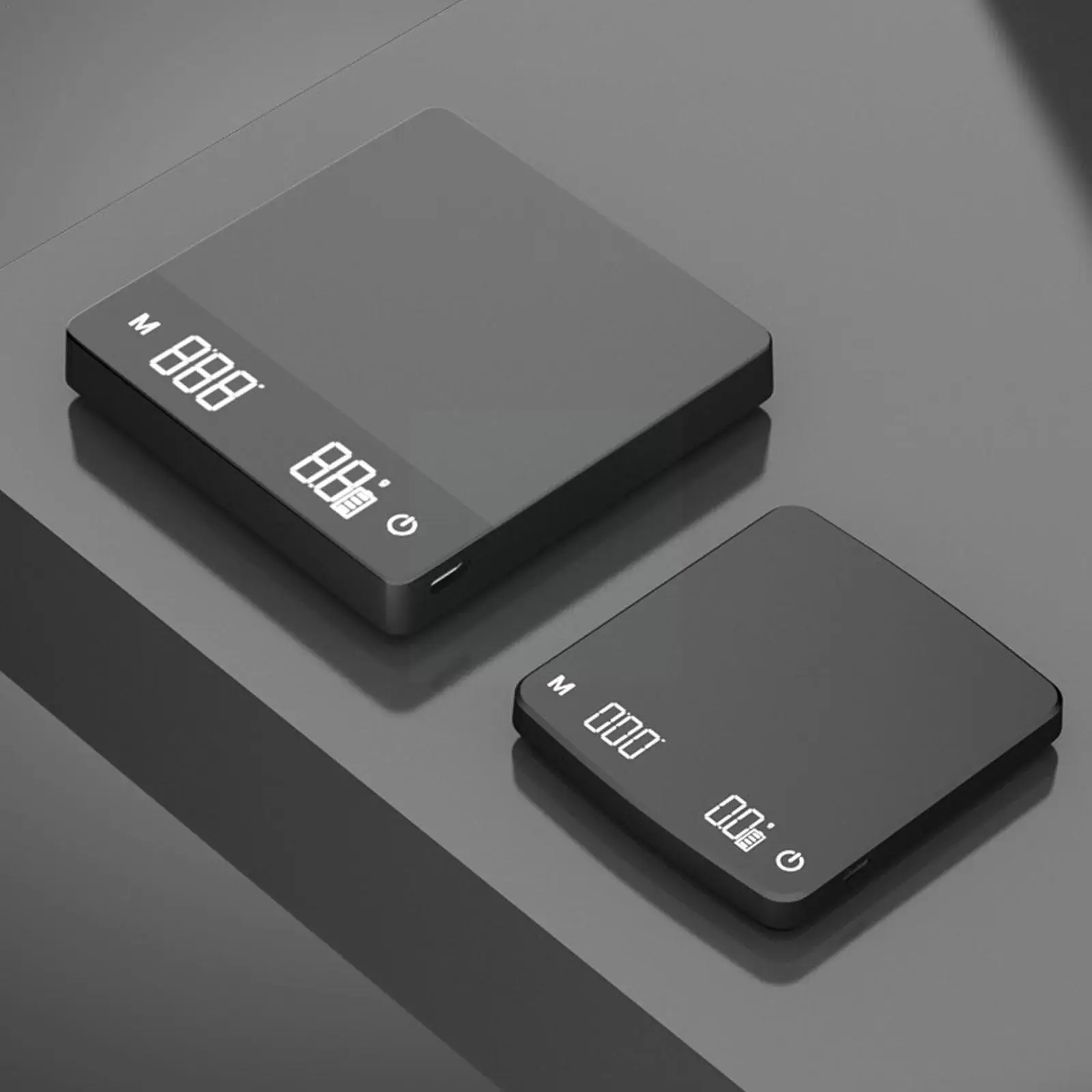 

Электронные кухонные весы для кофе, 2 кг, 0,1 г, с таймером, 2-рядный дисплей, зарядка через USB, 0,5 кг, 0,1 г, B5M4