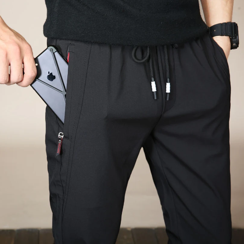 

Брюки мужские тонкие в стиле Харадзюку, спортивный костюм с эластичным поясом, уличная одежда для бега, брюки, деловая спортивная одежда, весна-лето 2023