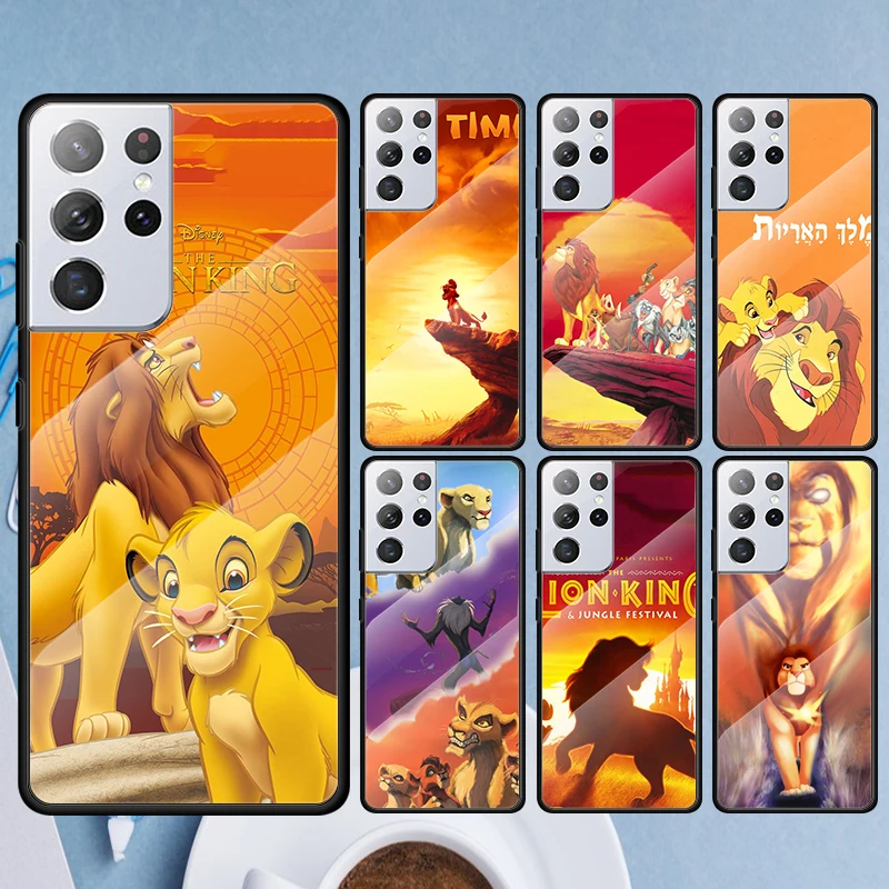 

The Lion King Disney For Samsung S22 S21 S20 FE S10 S10e S9 Note 20 10 Ultra Plus Lite 5G Tempered Glass TPU PhoneCase