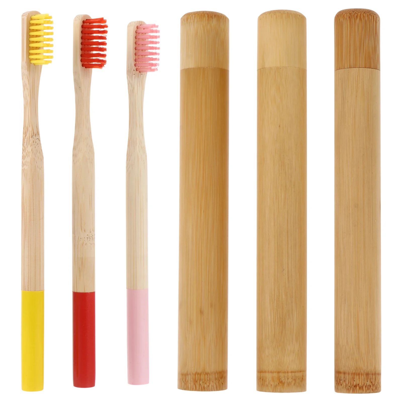 

Bamboo Tube Kit Case Portable Childrens Degradable Travel Kids Toothbrushes Products