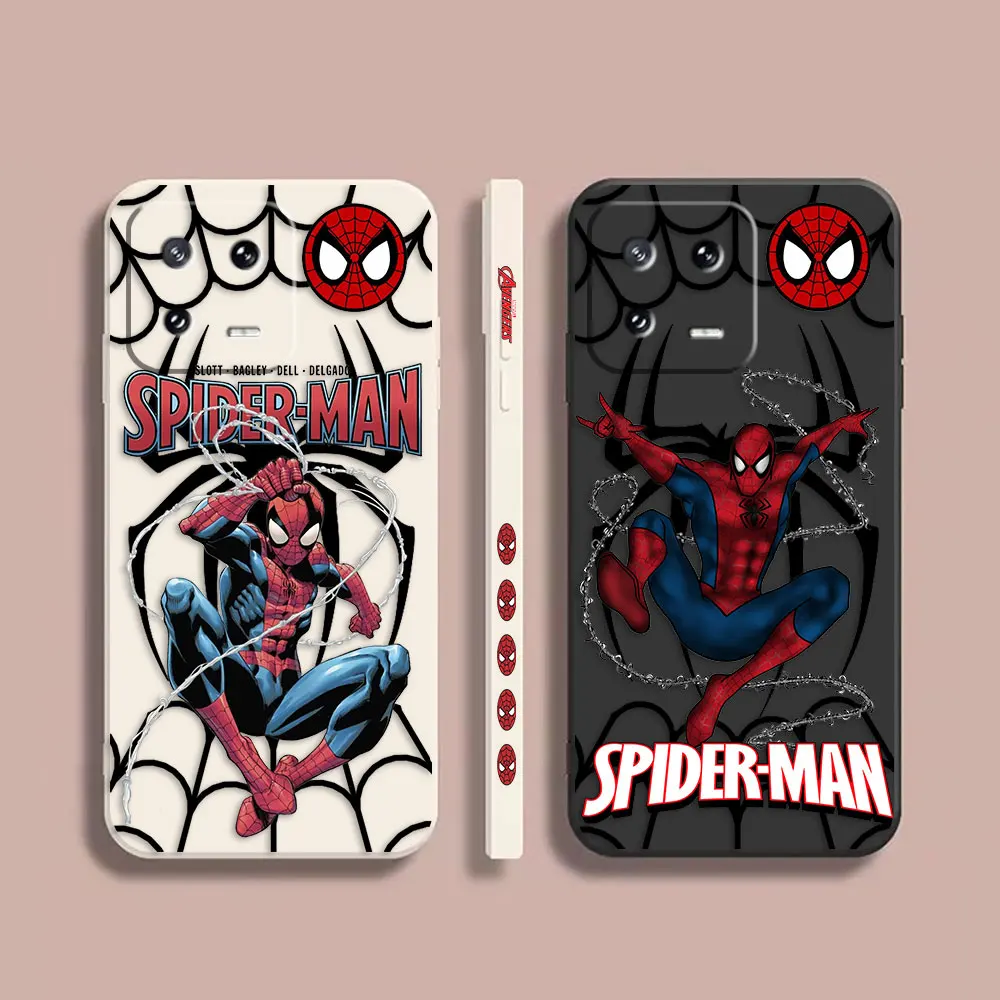 

Case For Xiaomi PCOO F3 F4 F5 M3 M4 M5 X3 X4 X5 MIX 3 4 Black Shark 5 GT Pro 4G 5G Case Funda Cqoue Shell Marvel Hero Spider-Man