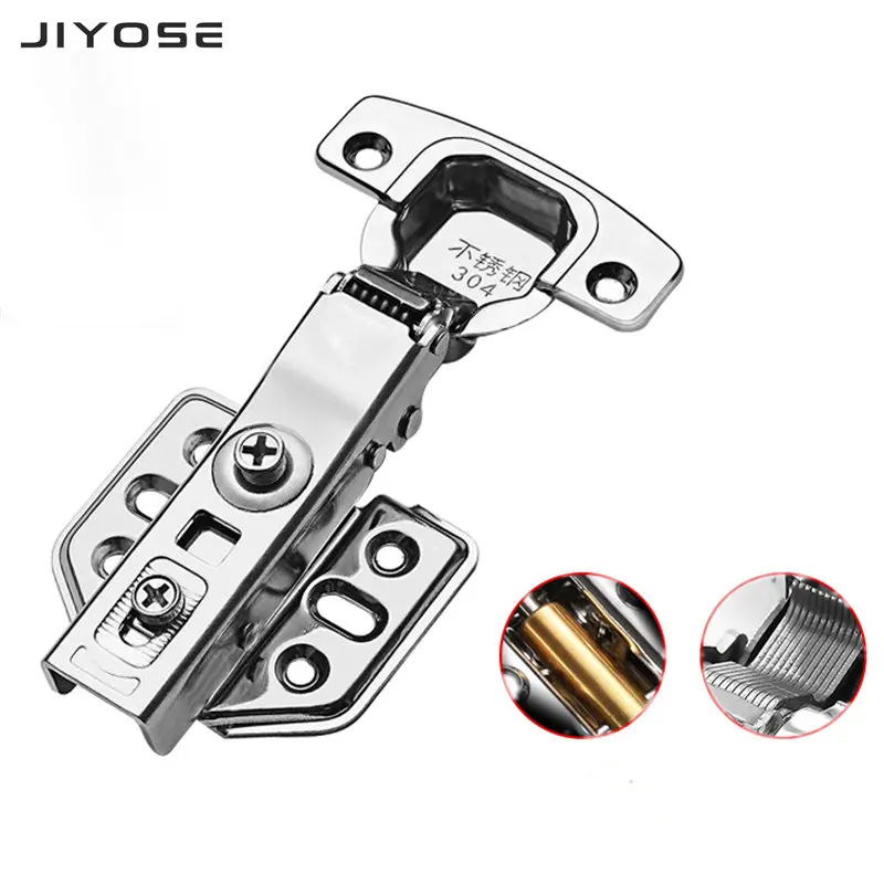 

JIYOSE Furniture Door Hinge Stainless Steel Hydraulic Hinges Mute Damper Buffer Cabinet Door Hinge Hardware Accessories