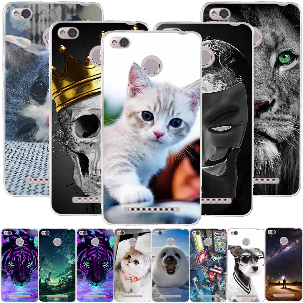 

For Xiaomi Redmi 3s Case Silicone Back Cover Soft TPU Capa Coque Funda For Xiaomi Redmi 3 s 3X 3 Pro Phone Case Cute Cat Cartoon