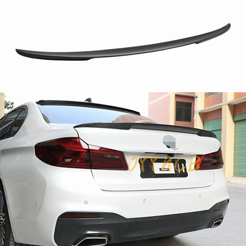 

FOR BMW 5 Series G30 G38&M5 F90 P Style Carbon Fiber Rear Spoiler Trunk Wing 2016-2023 FRP Glossy Black Forged Carbon