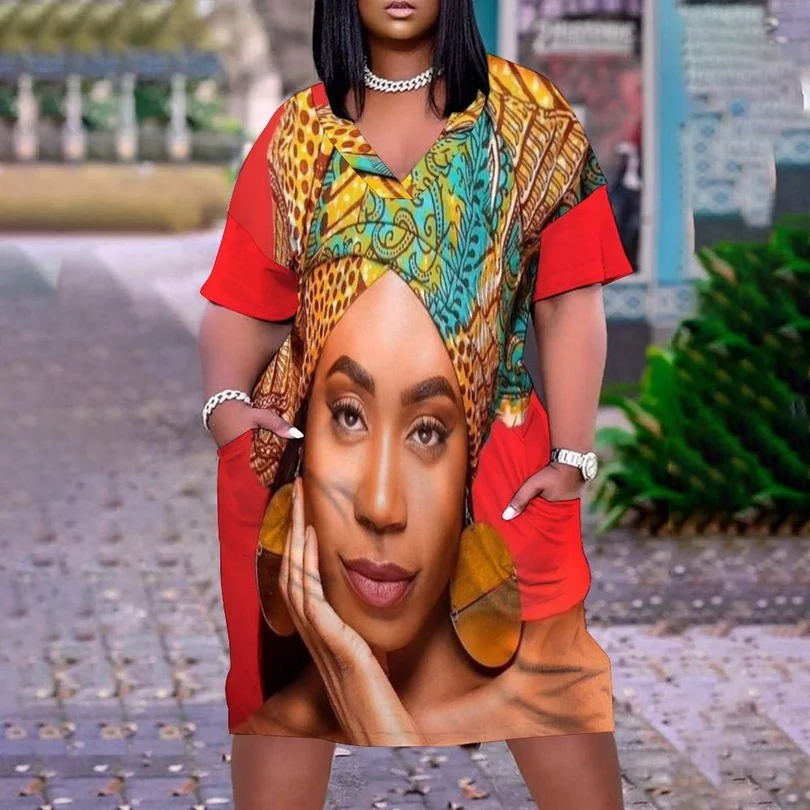 

Платье-миди женское с коротким рукавом и V-образным вырезом