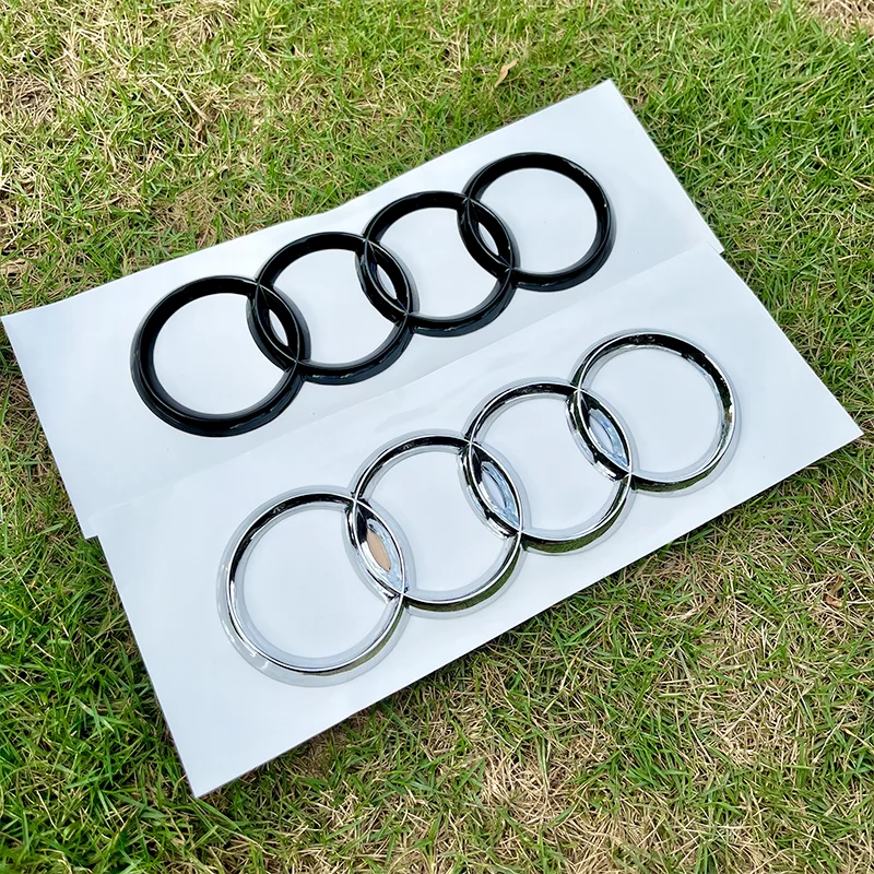 Серебристый черный для Audi передняя решетка капота задний багажник значок A1 A3 A4 A5