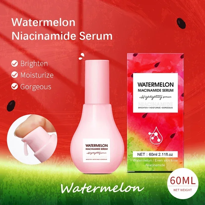 

New Nicotinamide Essence Watermelon Bulb Brightening Essence Hydrating and Moisturizing Facial Serum & Priming Liquid Makeup