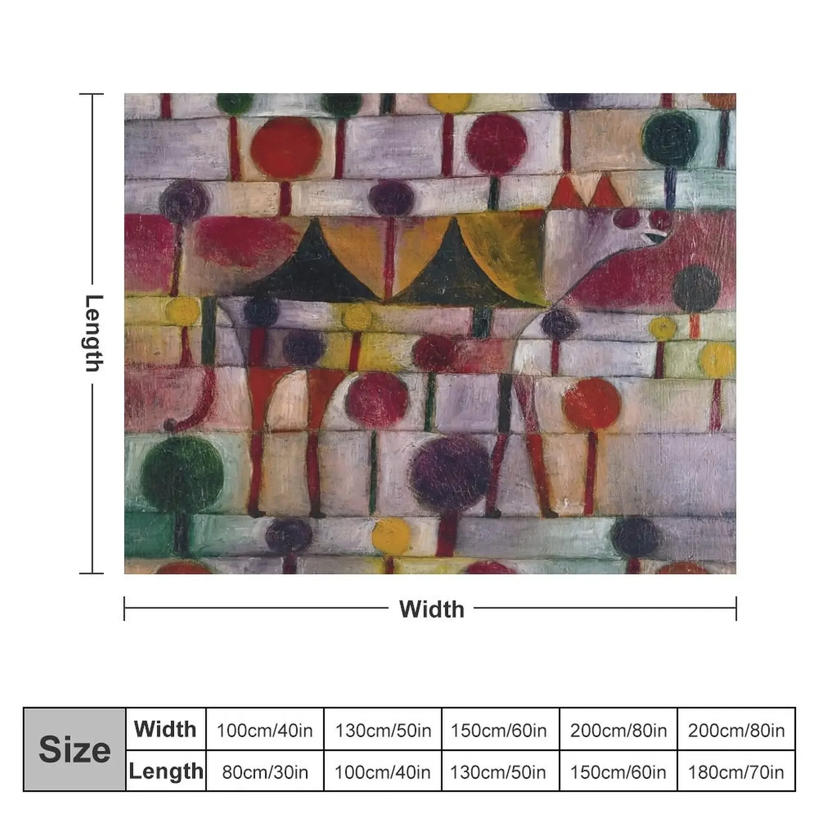 Kamel (в ритме. Baumlandschaft) Paul Klee Роскошное дизайнерское одеяло для дивана тонкие