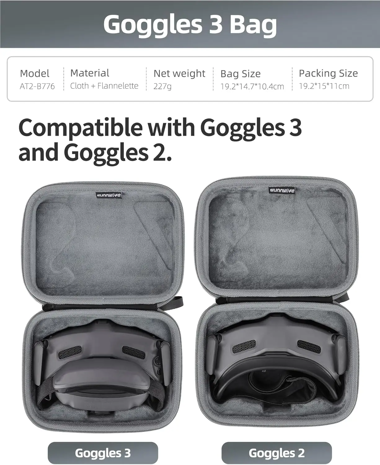 Фото Чехол-кейс для DJI Avata 2 Goggles 2/3, портативный, ударопрочный, с ручкой, нейлоновый, для хранения и переноски, аксессуар для очков Goggles 1 №5