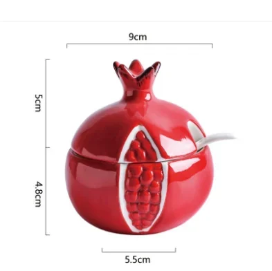 

Набор керамических банок для специй в форме фруктов