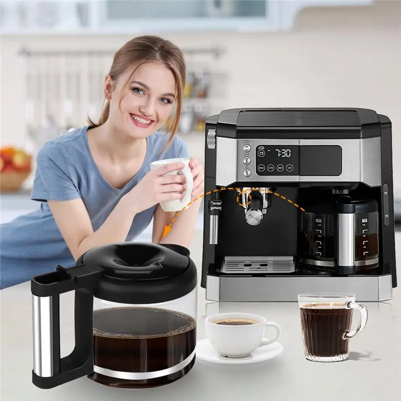 Запасная стеклянная кофеварка ABAE на 10 чашек для моделей De'Longhi COM532M, 3066, 3067, 3093, 3094, 3111, 3112, KF140, KF863 и серий BCO (art.: 3920db39ce769) - 3920db39ce769