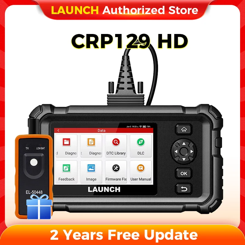 

LAUNCH CRP 129 HD 24 В Сканер грузовиков Сверхмощный диагностический инструмент Дизельные транспортные средства Считыватель диагностических кодов 2 года Бесплатное обновление